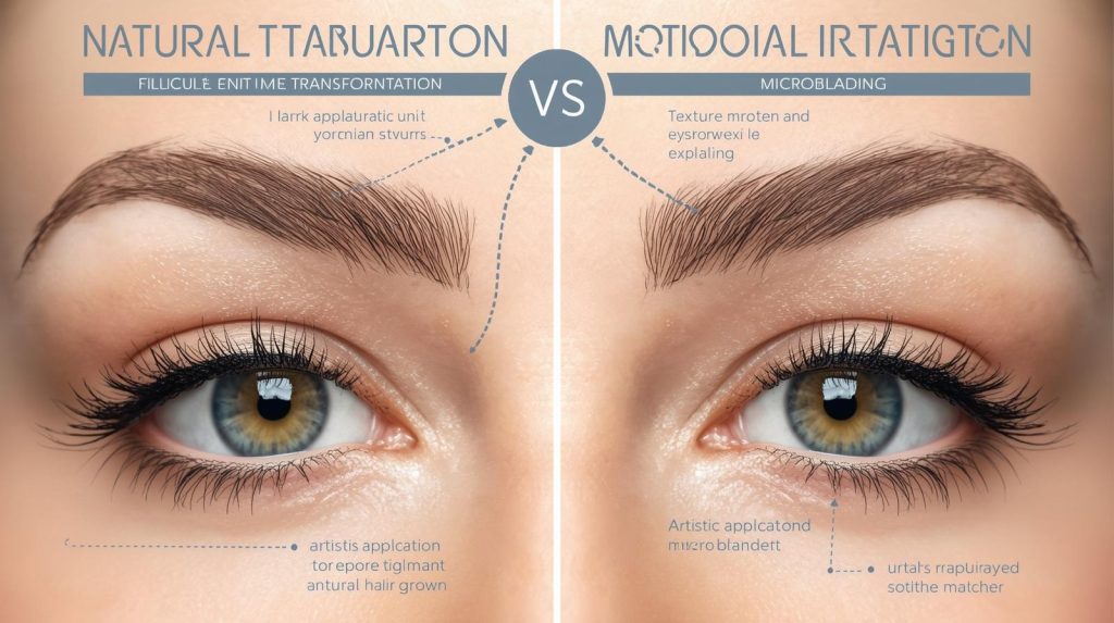 تفاوت‌های کاشت ابرو طبیعی با تاتو و میکروبلیدینگ